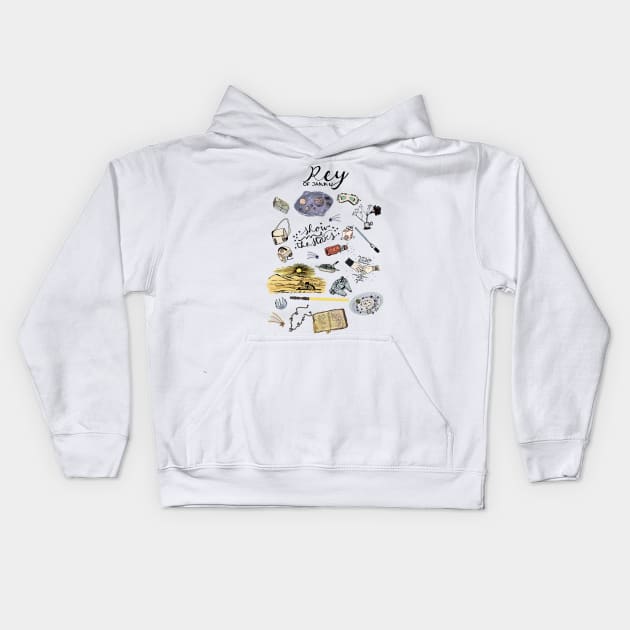 rey's doodles - reylo Kids Hoodie by mariabelendg